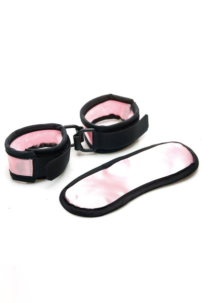 Sexy Kitten Premium Cuff Mask Bedroom Set - Black/Pink