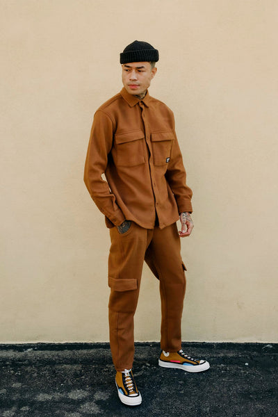 Your Go To Fleece Shacket - Cognac